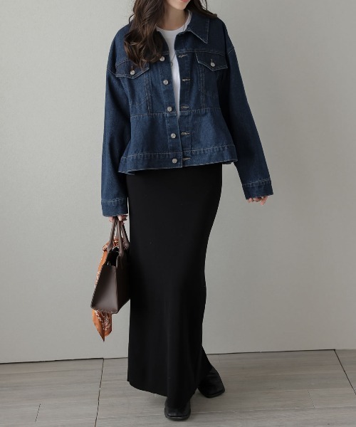 デニムジャケット gジャン ペプラムデニムジャケット レディース