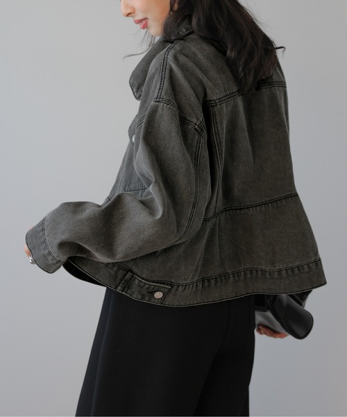 デニムジャケット gジャン ペプラムデニムジャケット レディース