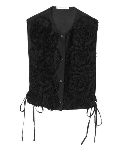 CURRENTAGE ベスト ジレ 「CURRENTAGE/カレンテージ」Ruffle vest