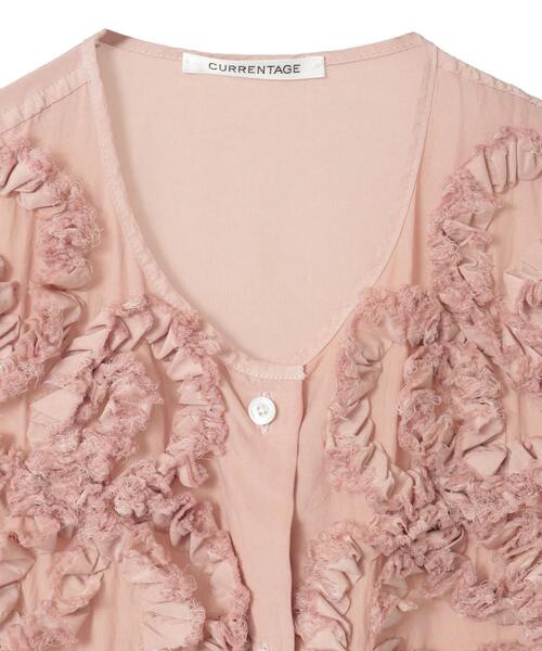 CURRENTAGE ベスト ジレ 「CURRENTAGE/カレンテージ」Ruffle vest