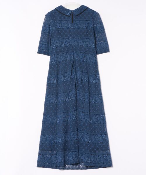 「Maglie le cassetto」 半袖ワンピース 5号 ネイビー レディース_画像2