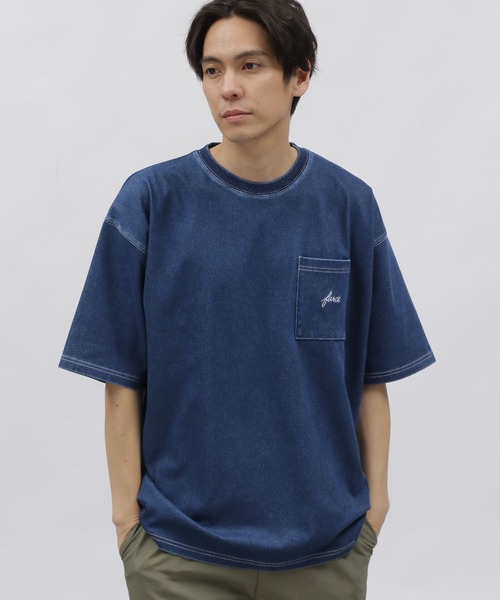 「LAKOLE」 半袖Tシャツ X-LARGE ライトブルー メンズ_画像7