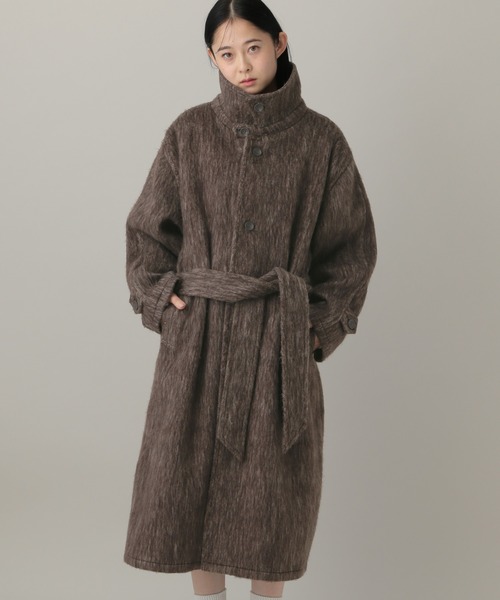yori⭐︎ヨリ⭐︎ステンカラーシャギーコート【2024AW】36 LAND MUSEUM ステンカラーコート コート 「UNISEX」LAND MUSEUM