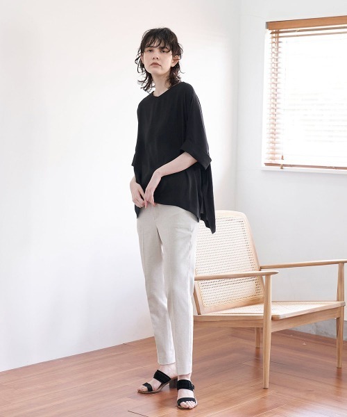 「la.f…」 半袖ブラウス 9号 グリーン レディース_画像2