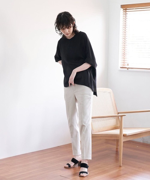 「la.f…」 半袖ブラウス 9号 グリーン レディース_画像3