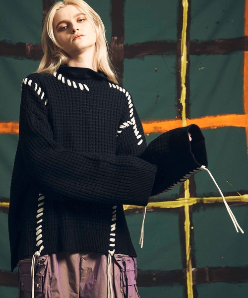 MAISON SPECIAL（メゾンスペシャル） 長袖ニット 2 ブラック メンズ