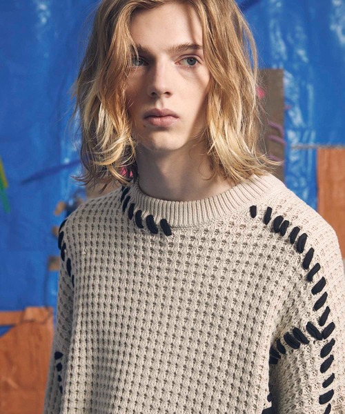 MAISON SPECIAL（メゾンスペシャル） 長袖ニット 2 ブラック メンズ