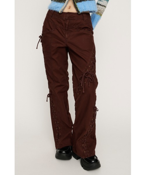 SLY（スライ） スラックス パンツ LACE UP MANNISH PT レースアップ