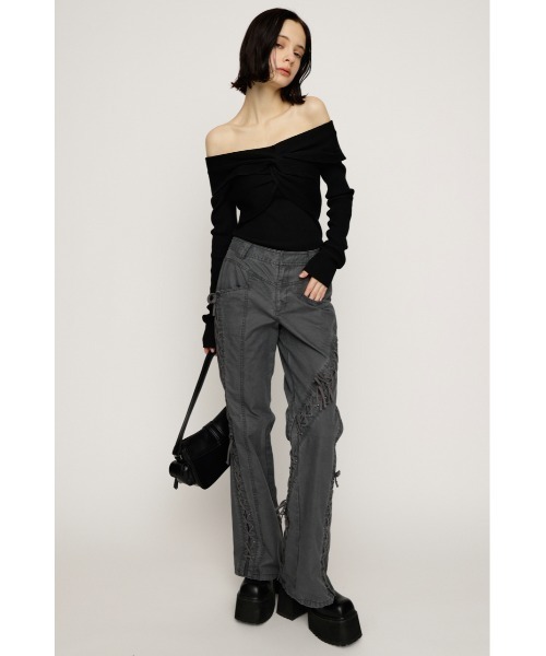 SLY（スライ） スラックス パンツ LACE UP MANNISH PT レースアップ