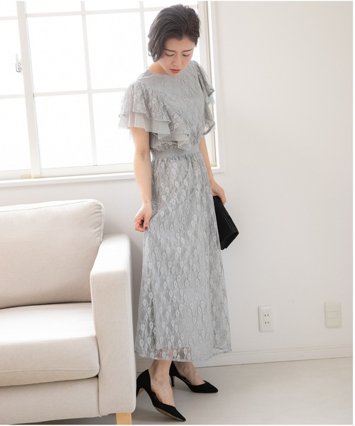 「PREFERIR」 ノースリーブワンピース LARGE グリーン レディース_画像2