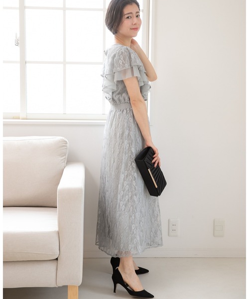 「PREFERIR」 ノースリーブワンピース LARGE グリーン レディース_画像4