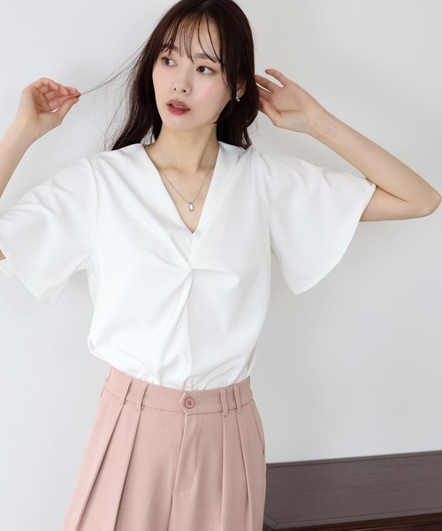 「BLUEEAST」 半袖ブラウス MEDIUM ホワイト レディース_画像3