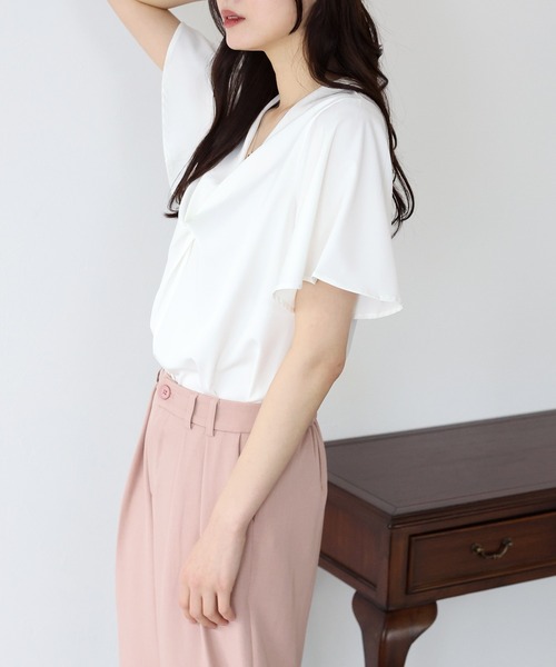 「BLUEEAST」 半袖ブラウス MEDIUM ホワイト レディース_画像5