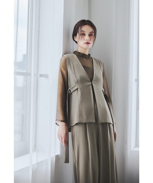 niana（ニアナ） セットアップ サイドベルトジレオールインワン