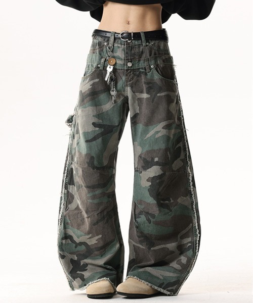 Ressaca（レサーカ） パンツ ルーズシルエットダブルウエスト