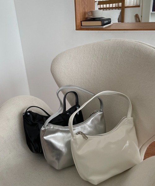 「by muni:r」 ハンドバッグ ONE SIZE シルバー レディース_画像3