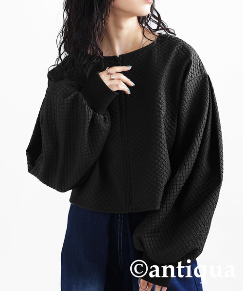 「antiqua」 「patterntorso」ブルゾン FREE ブラック レディース_画像8