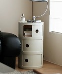 家具 コンテンポラリーオープン収納チェスト3段の詳細画像4