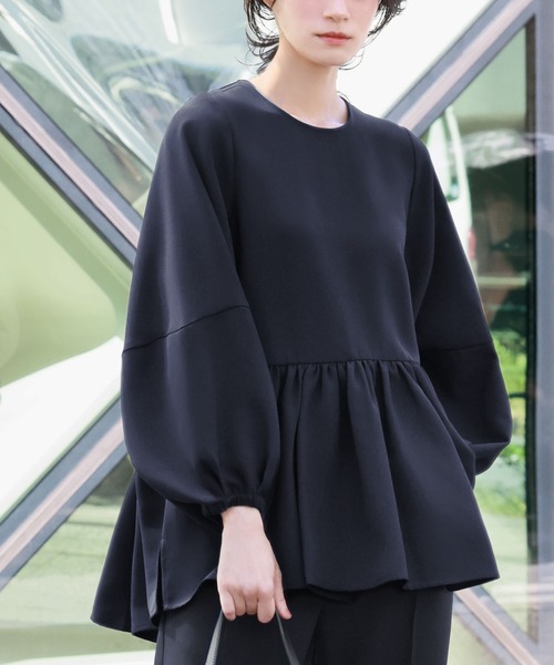 「Flolia」 セットアップ 2L ネイビー レディース_画像5