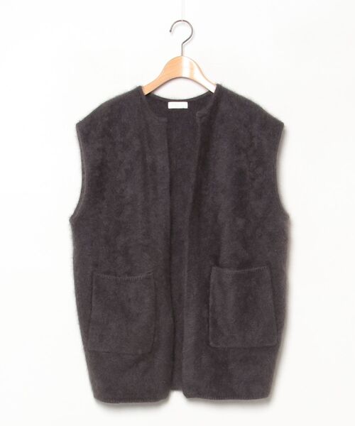 BALLSEY ノーカラー ジレ グレー ベスト ニット トゥモローランド