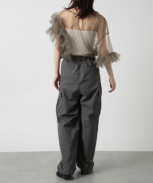 「MAISON BREEZE reveur」 7分袖ブラウス FREE グレー レディース_画像8