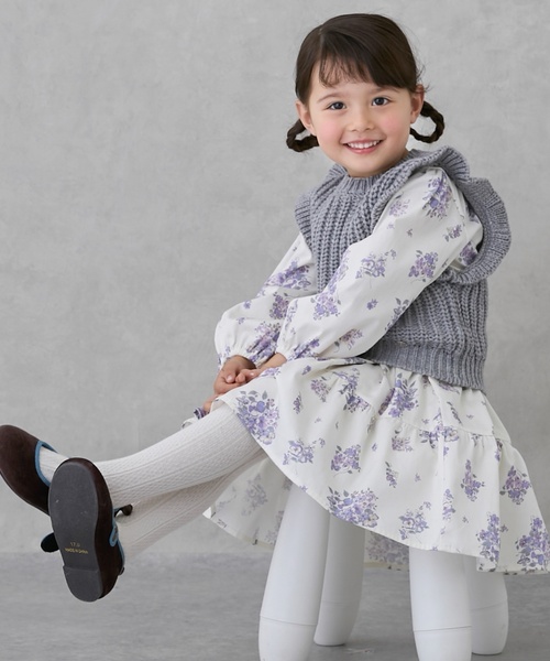 petit main ワンピース 「リンク」ベストつきワンピース キッズ 子供服 