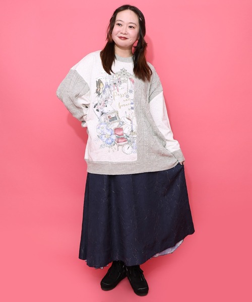 iS ScoLar（イズスカラー） スカート 553295：雅結×iS ScoLarコラボ 花