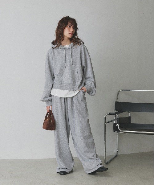 「ad thie」 プルオーバーパーカー MEDIUM ブラウン レディース_画像2