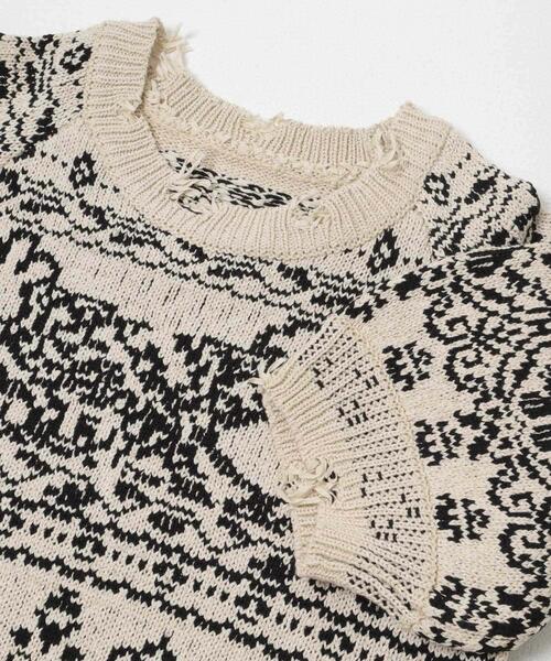 COUDRE 　ハーフスリーブニット　CD165　OFF WHITE - OFW カラービジューハーフスリーブニット | QUEENS COURT（Women
