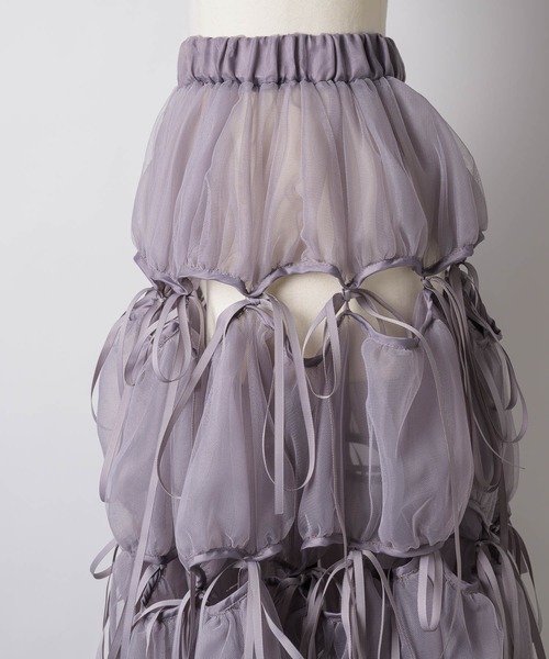 「J1U by LA BELLE ETUDE」 ロングスカート 0 グレー レディース_画像6