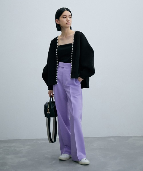 「ADAM ET ROPE'」 カーディガン FREE チャコールグレー レディース_画像2