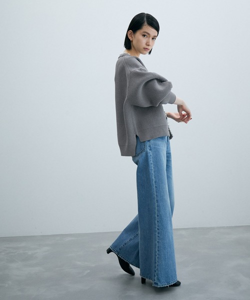 「ADAM ET ROPE'」 カーディガン FREE チャコールグレー レディース_画像4