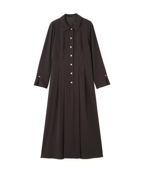 「PROPORTION BODY DRESSING」 シャツワンピース P/S ダークグレー レディース_画像2