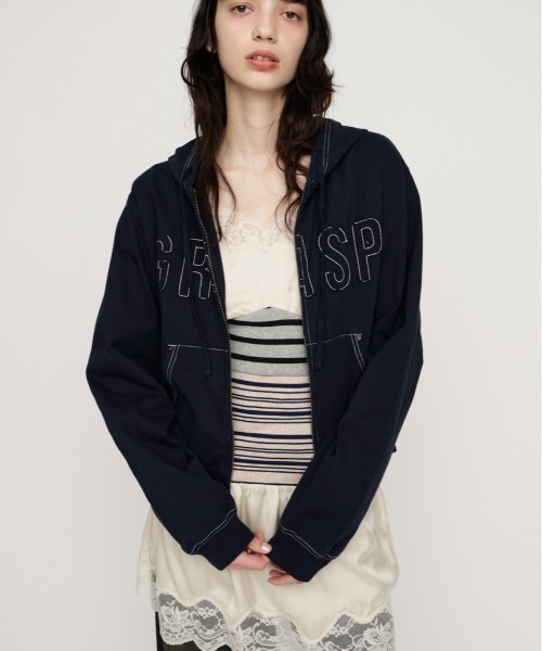 新品未使用タグ付き☆SLY　APPLIQUE LOGO HOODIE SLY（スライ） パーカー APPLIQUE LOGO HOODIE アップリケロゴ