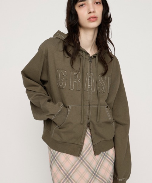 SLY（スライ） パーカー APPLIQUE LOGO HOODIE アップリケロゴ