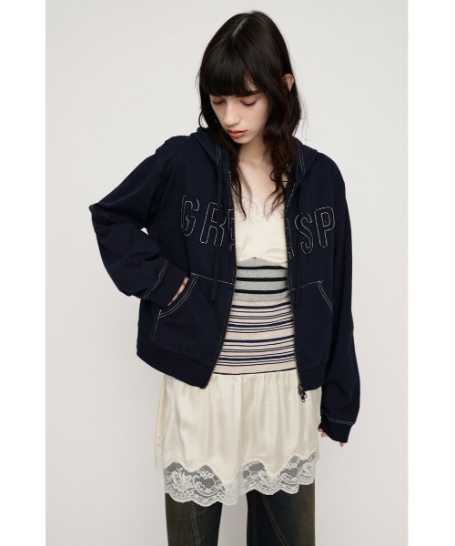SLY（スライ） パーカー APPLIQUE LOGO HOODIE アップリケロゴ