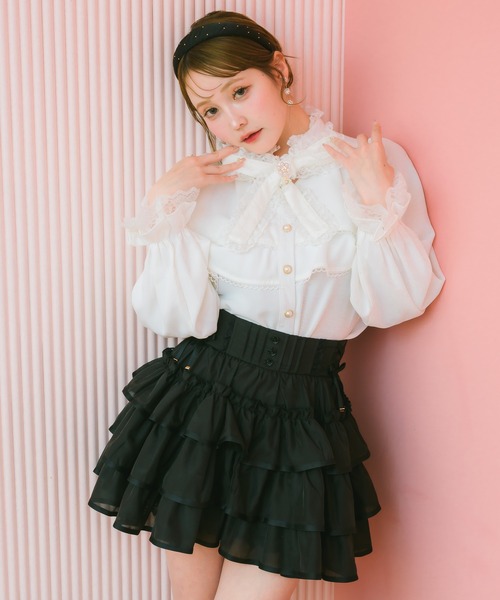 クチュールバイロジータ スカート シアーラッフルミニスカパン