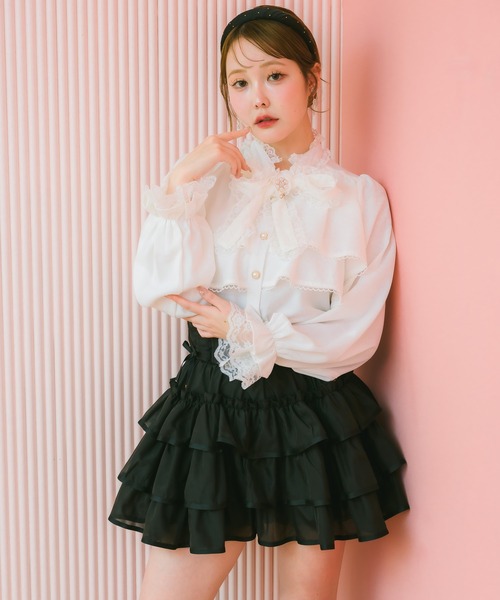 クチュールバイロジータ スカート シアーラッフルミニスカパン