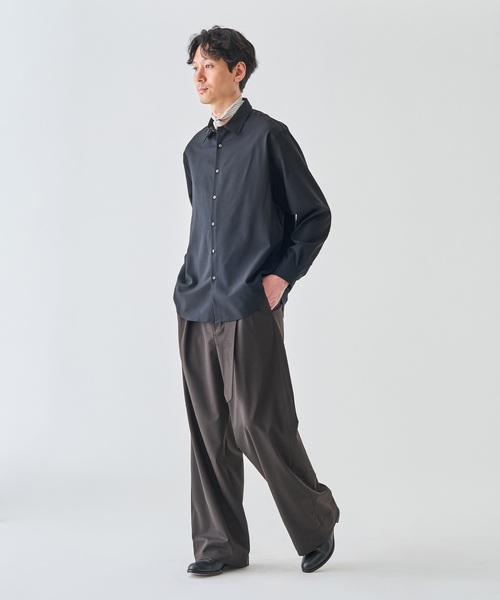 「EDIFICE」 長袖シャツ MEDIUM グレー メンズ_画像7