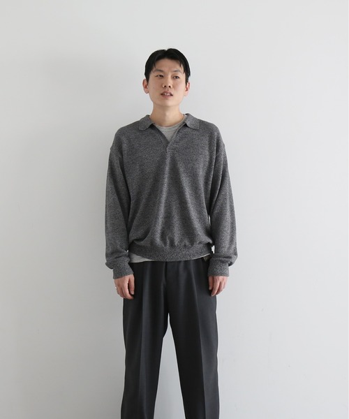 crépuscule グレー ジップアップセーター crepuscule（クレプスキュール） セーター ニット 「EXCLUSIVE