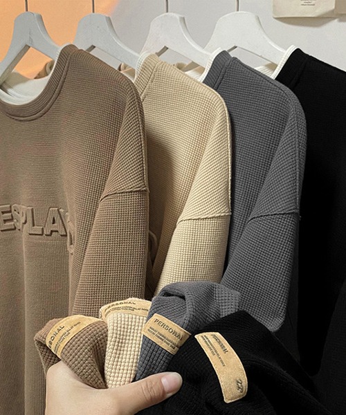 「aimoha」 長袖カットソー LARGE ダークグレー レディース_画像9