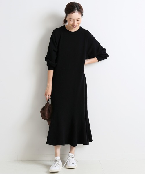 「SLOBE IENA」 ニットワンピース 38 ブラック レディース_画像7