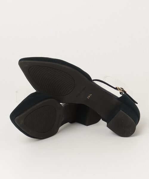 「velikoko ラクチンきれいシューズ」 ヒールサンダル 24.5cm ブラック レディース_画像3