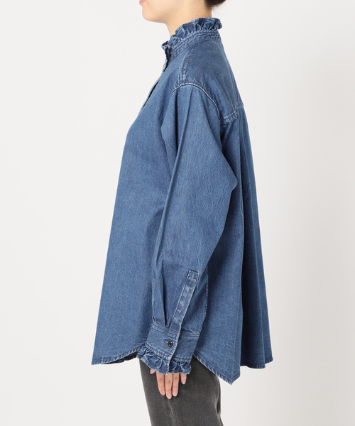 「JOURNAL STANDARD relume」 長袖ブラウス FREE ブルー レディースの画像