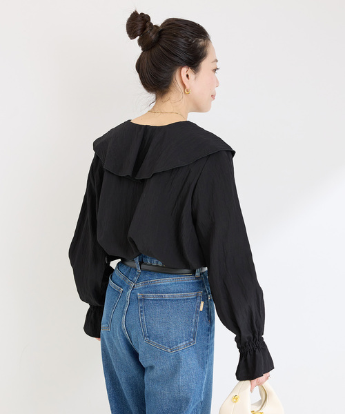 「B.C STOCK」 長袖ブラウス FREE ブラック レディース_画像8