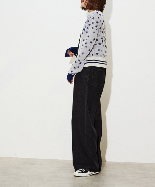 「CONVERSE TOKYO」 ニットカーディガン FREE ブラック レディース_画像5