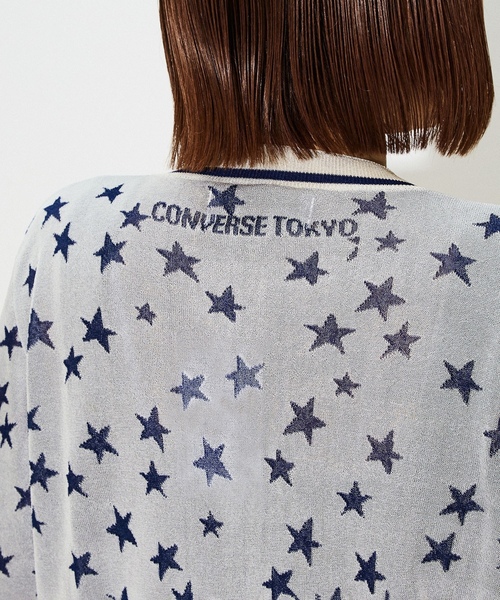 「CONVERSE TOKYO」 ニットカーディガン FREE ブラック レディース_画像7
