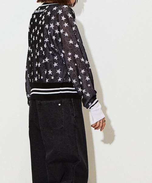 「CONVERSE TOKYO」 ニットカーディガン FREE ブラック レディース_画像9