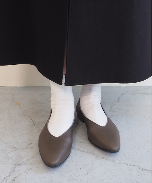「ENあしながおじさん」 フラットパンプス 24cm ブラック レディース_画像7