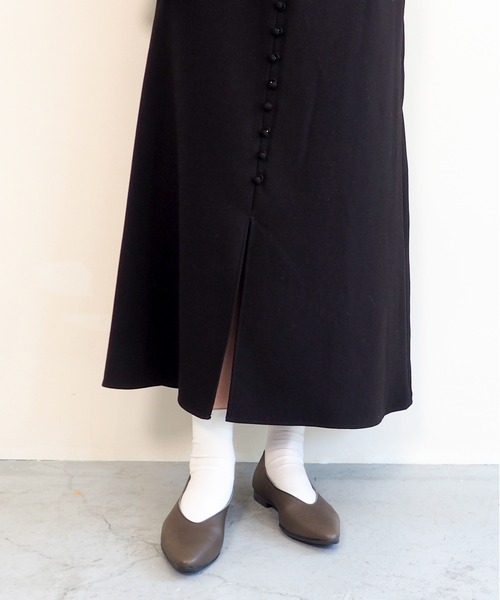 「ENあしながおじさん」 フラットパンプス 24cm ブラック レディース_画像8